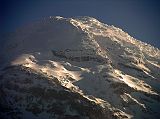 Ecuador Chimborazo 05-02 Estrella del Chimborazo Chimborazo Main Summit At Sunrise Heres another view of the glaciers and the Whymper (6310m, Main) summit of Chimborazo after sunrise viewed from the Estrella del Chimborazo.